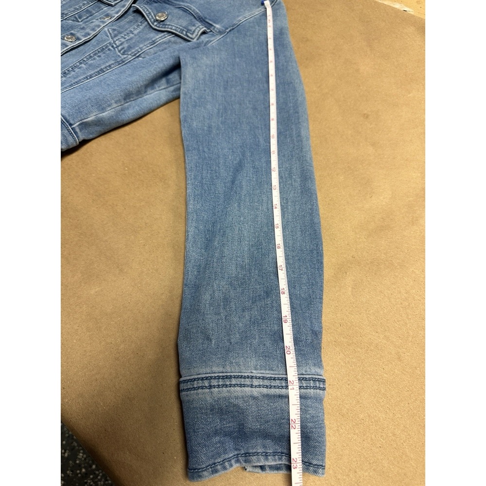 New York & Company Long Sleeve Denim Button-Front Mini Jean Dress Pockets Sz S - Picture 12 of 12
